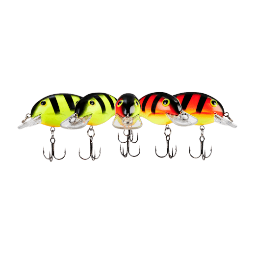 BANDIT LURES Crankbait Series 100 200 & 300 Bass Fishing Lures, Fire Tiger,  Series 100 (Dives to 5') (BDT120)