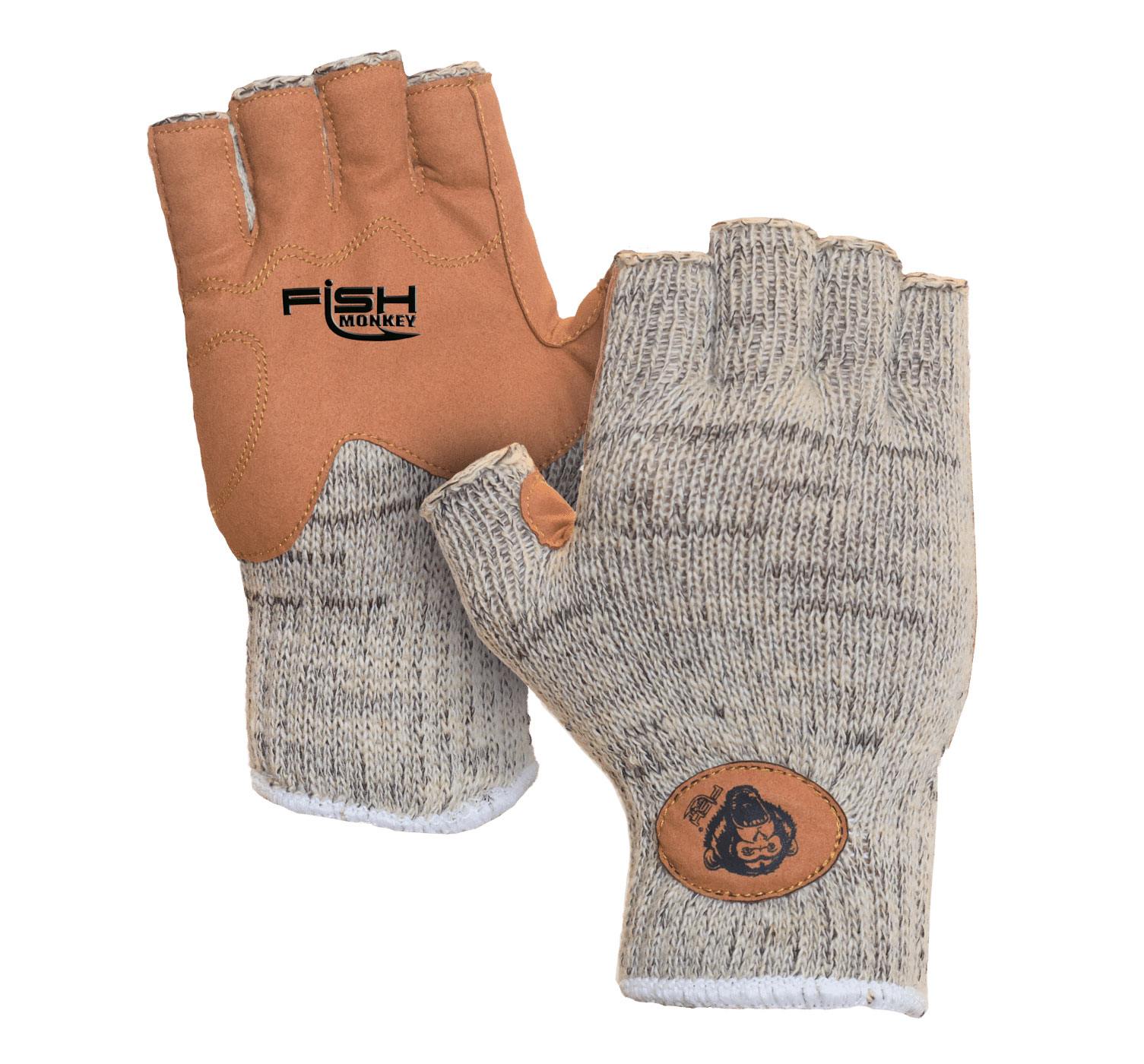 Fish Monkey FM18 Stubby Guide Gloves Half-Finger Fishing Gloves w/ UPF 50+ 