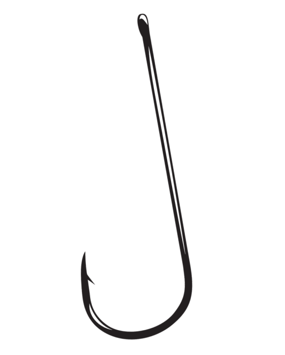 50 size 2 long shank Aberdeen hooks 