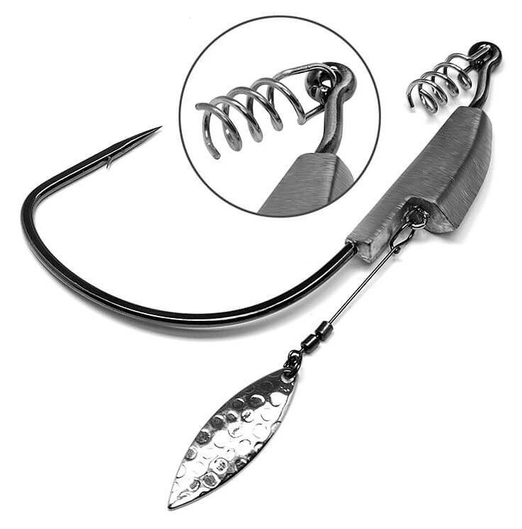 Spring Loaded Spinner Gamakatsu 404416-3/8 Spring Lock Spinner NS Black Nickle for sale ...