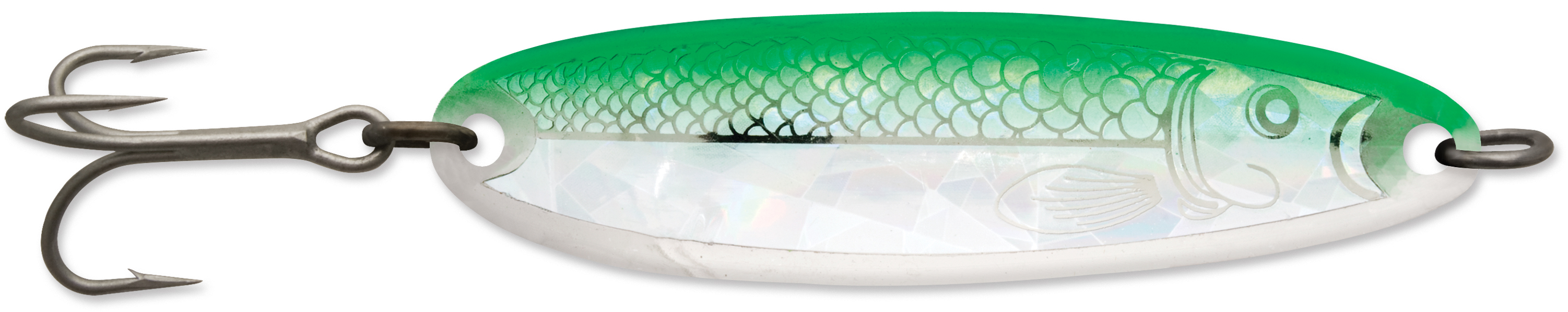 Leurre Cuillère Luhr-Jensen Krocodile – 1 Oz, Chrome/vert Prisme-lite, Neuf