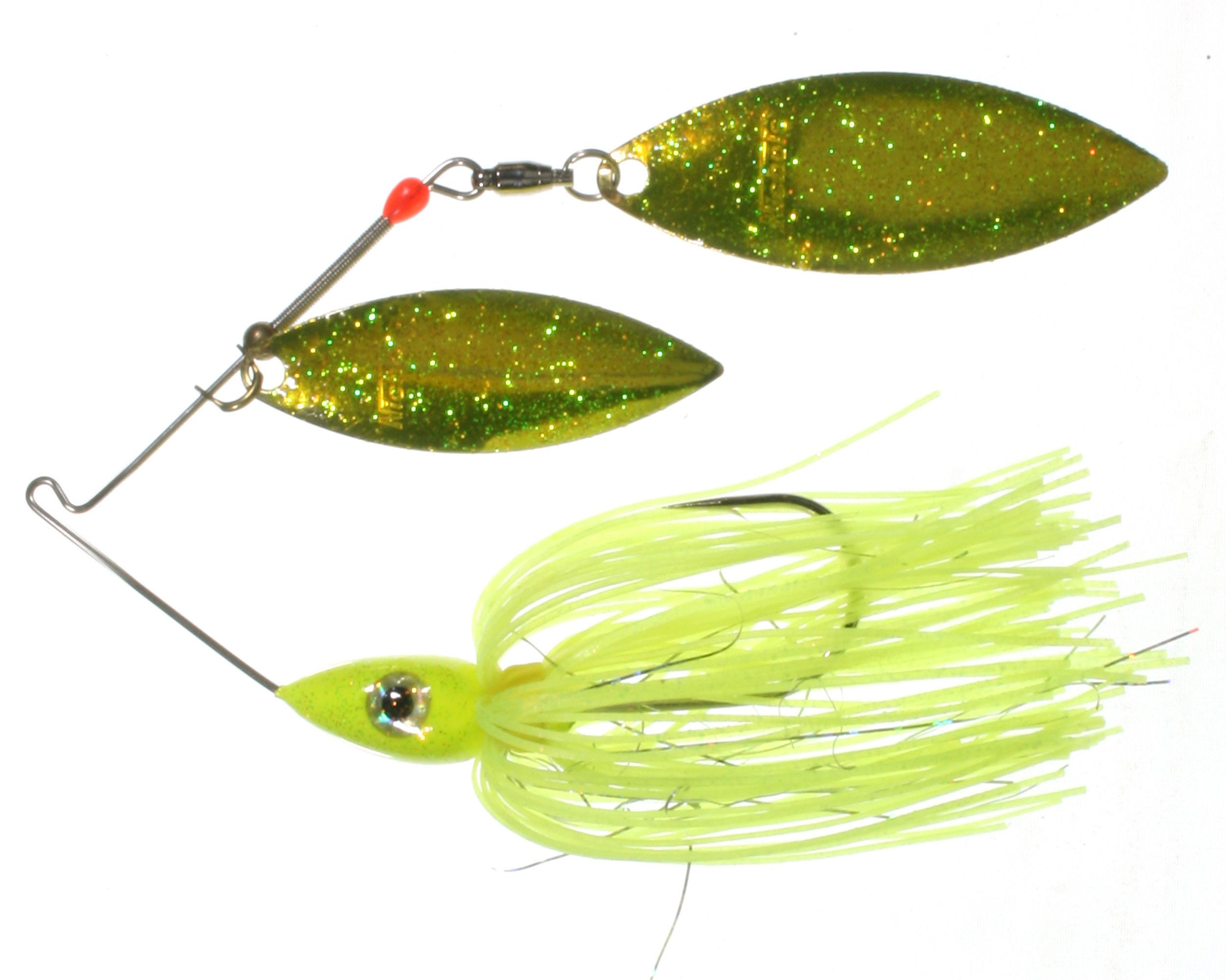 Nichols Pulsator Metal Flake Double Willow Spinnerbait Bass Wire