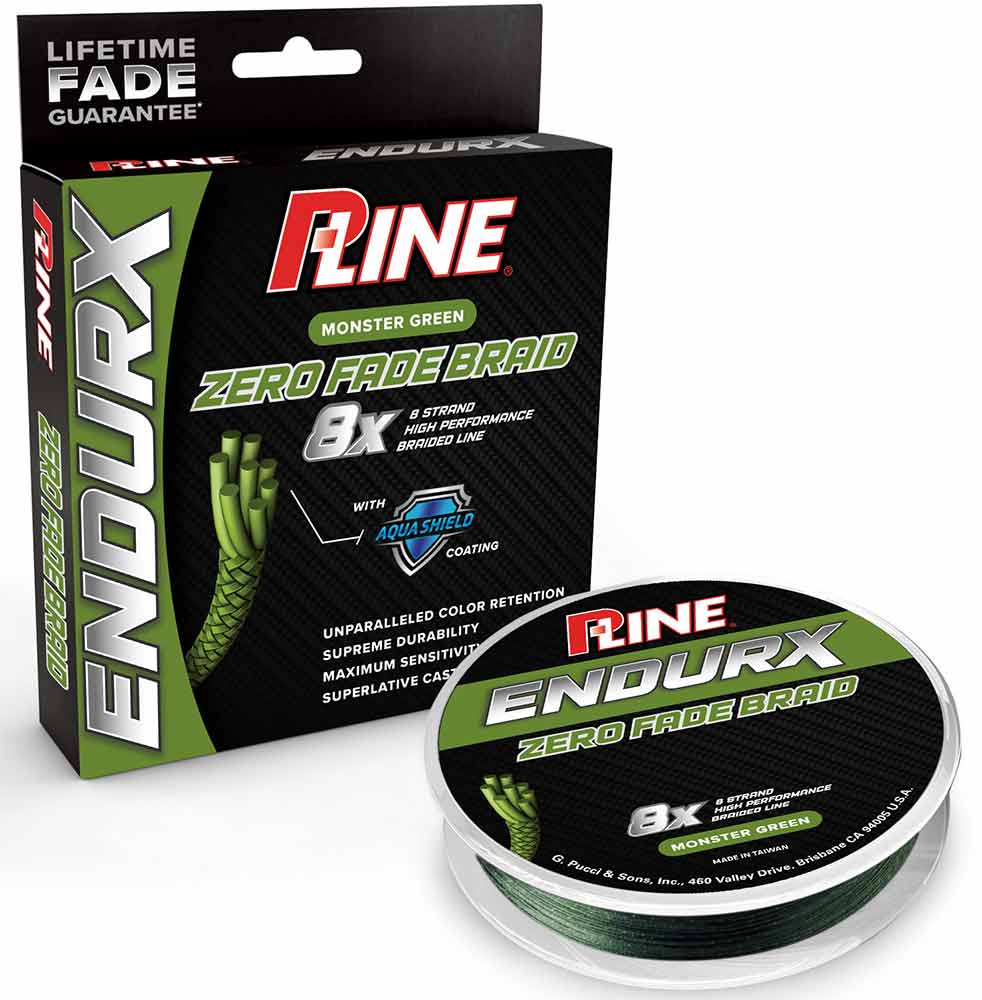 P-Line EndurX No Fade Monster Green Braid – 150 Yard Spools