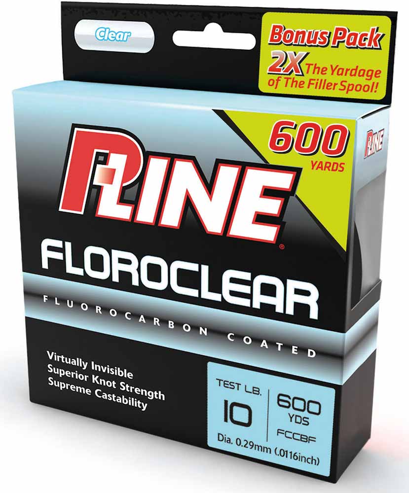 P-Line Floroclear Clear Fishing Line Bulk Spools