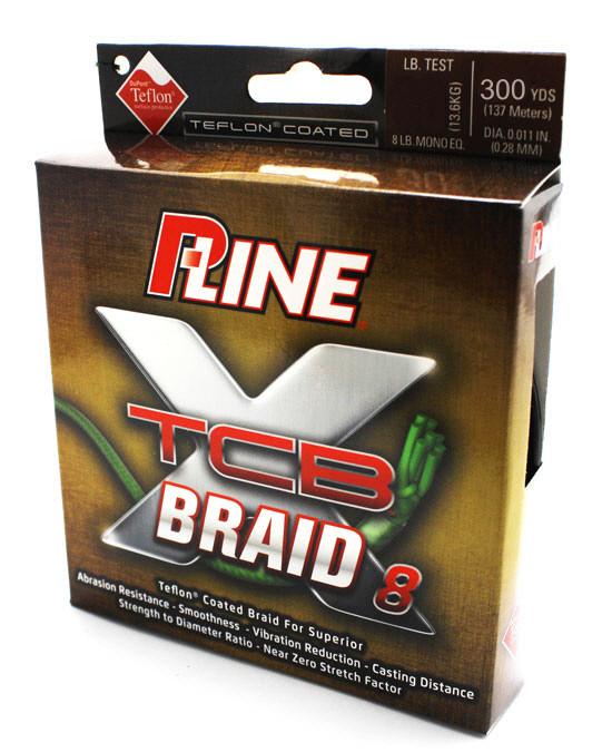 P-Line Tcb 8 Teflon Coated 8 Carrier Braid 300 Yards Green