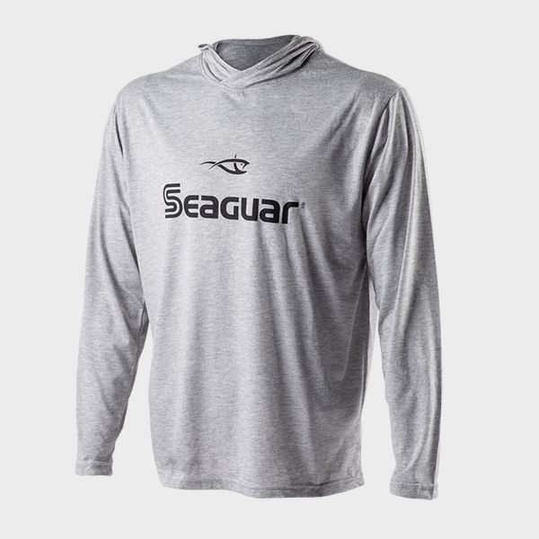 Seaguar Long Sleeve Hooded Logo Shirt Cotton Fishing T-Shirt - Small - 3XL  Sizes