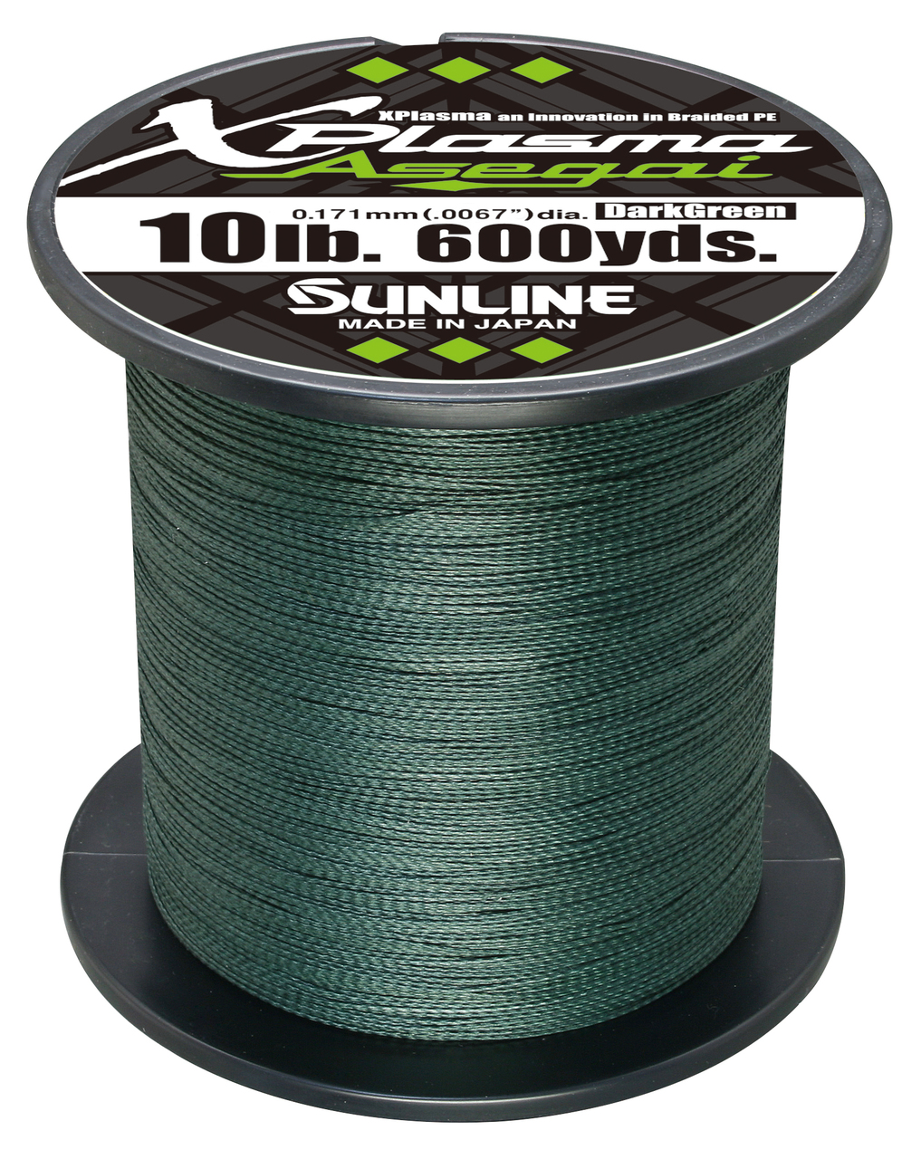 Sunline Xplasma Asegai Green Braided Line 600 Yards 