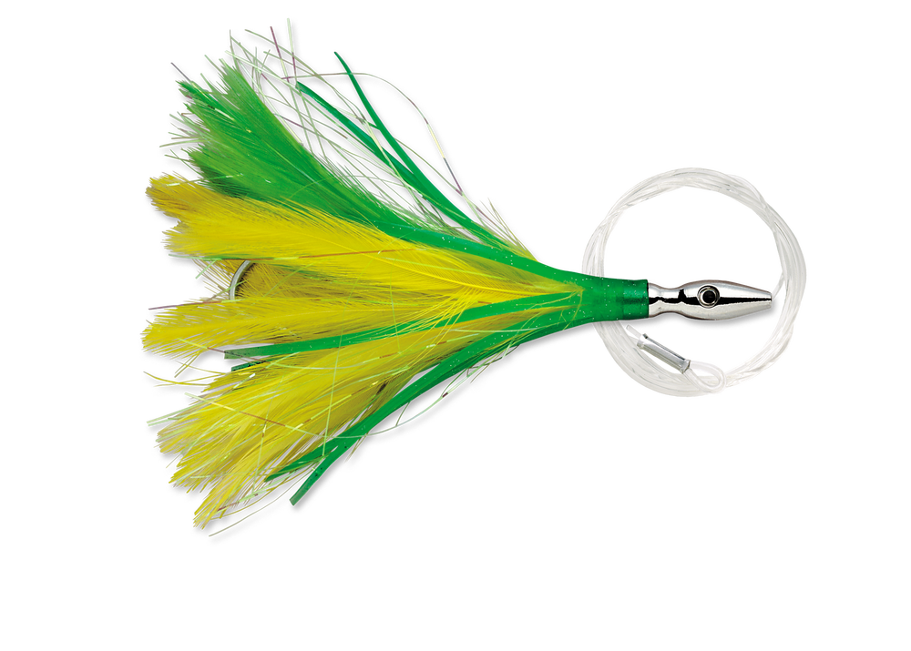 Williamson Flash Feather Light Trolling Feather Jig Rigged w/ Mono Leader
